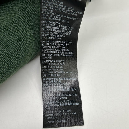 Balenciaga Khaki Tape Type Ripped Pocket Hoodie — view 6