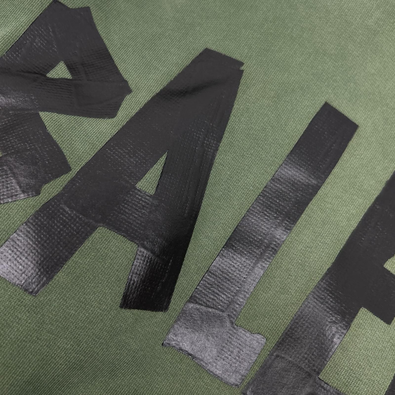 Balenciaga Khaki Tape Type Ripped Pocket Hoodie — view 8