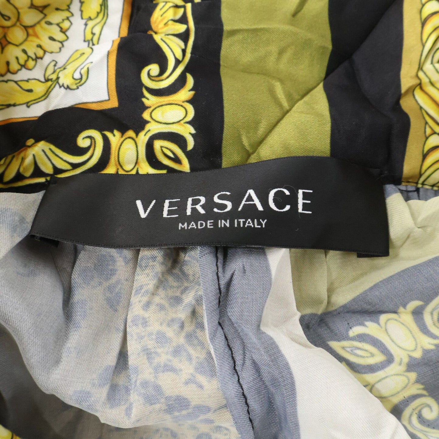 Versace Gianni Medusa Button Animal Baroque Bow Tie Dress — view 4