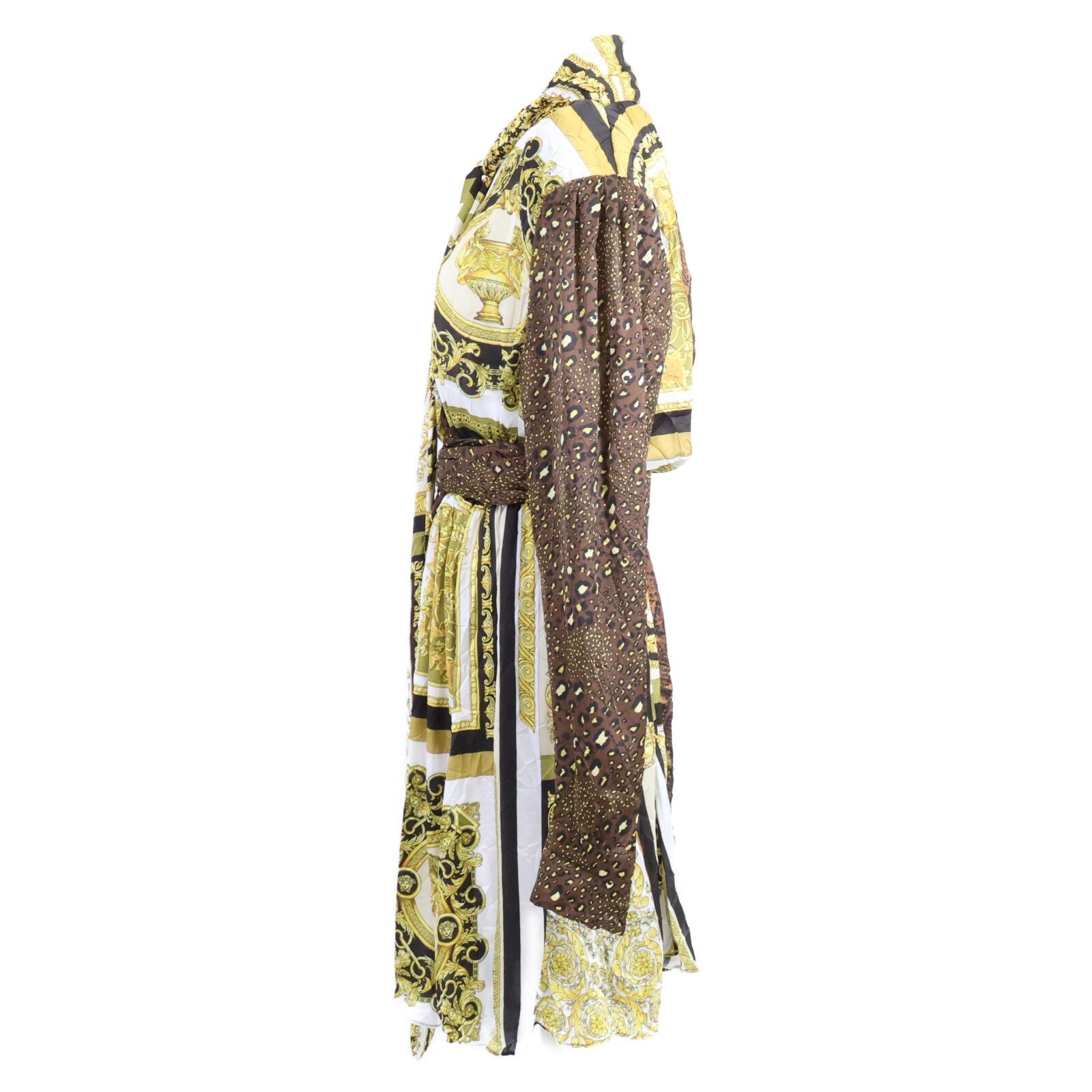 Versace Gianni Medusa Button Animal Baroque Bow Tie Dress — view 3