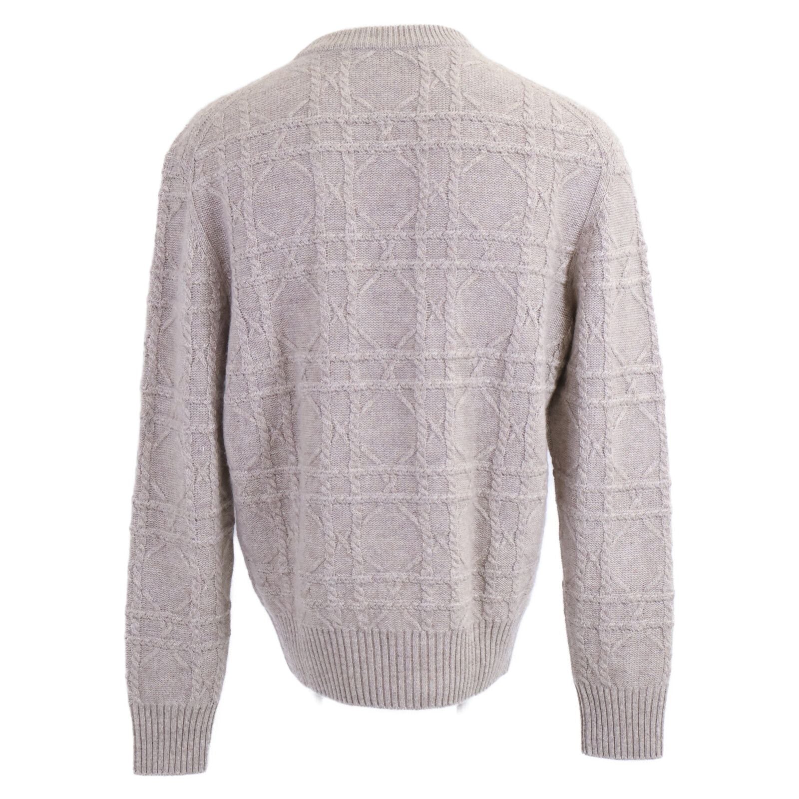 Dior Icon Cannage Cable Knit Linen Cashmere Sweater — view 2