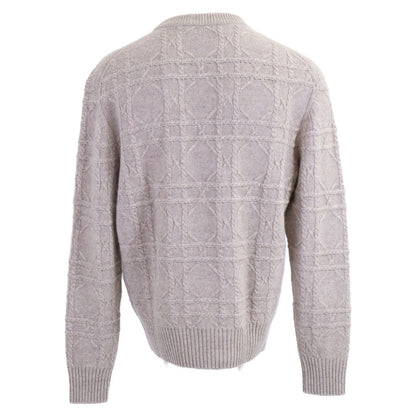 Dior Icon Cannage Cable Knit Linen Cashmere Sweater — view 2