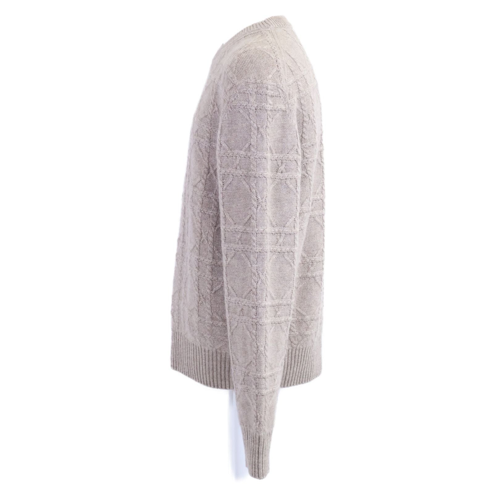 Dior Icon Cannage Cable Knit Linen Cashmere Sweater — view 3