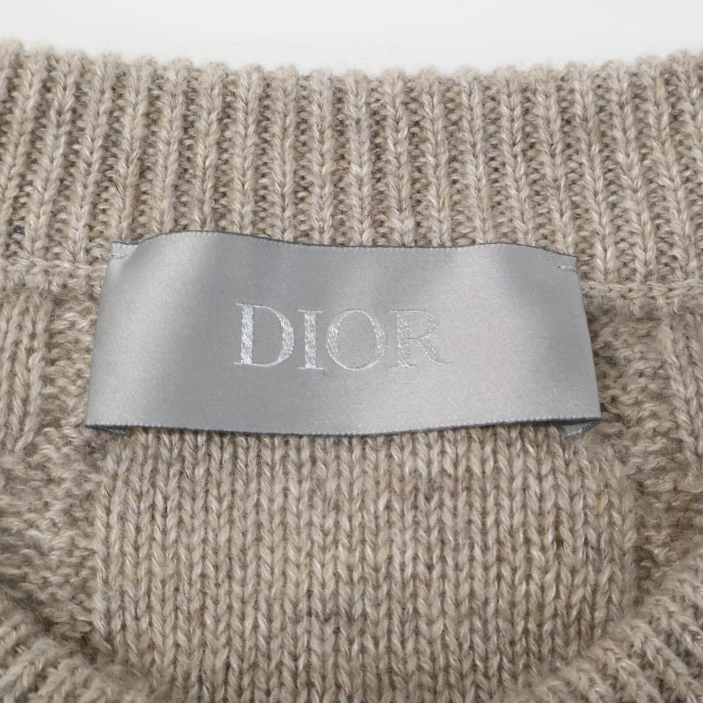 Dior Icon Cannage Cable Knit Linen Cashmere Sweater — view 4