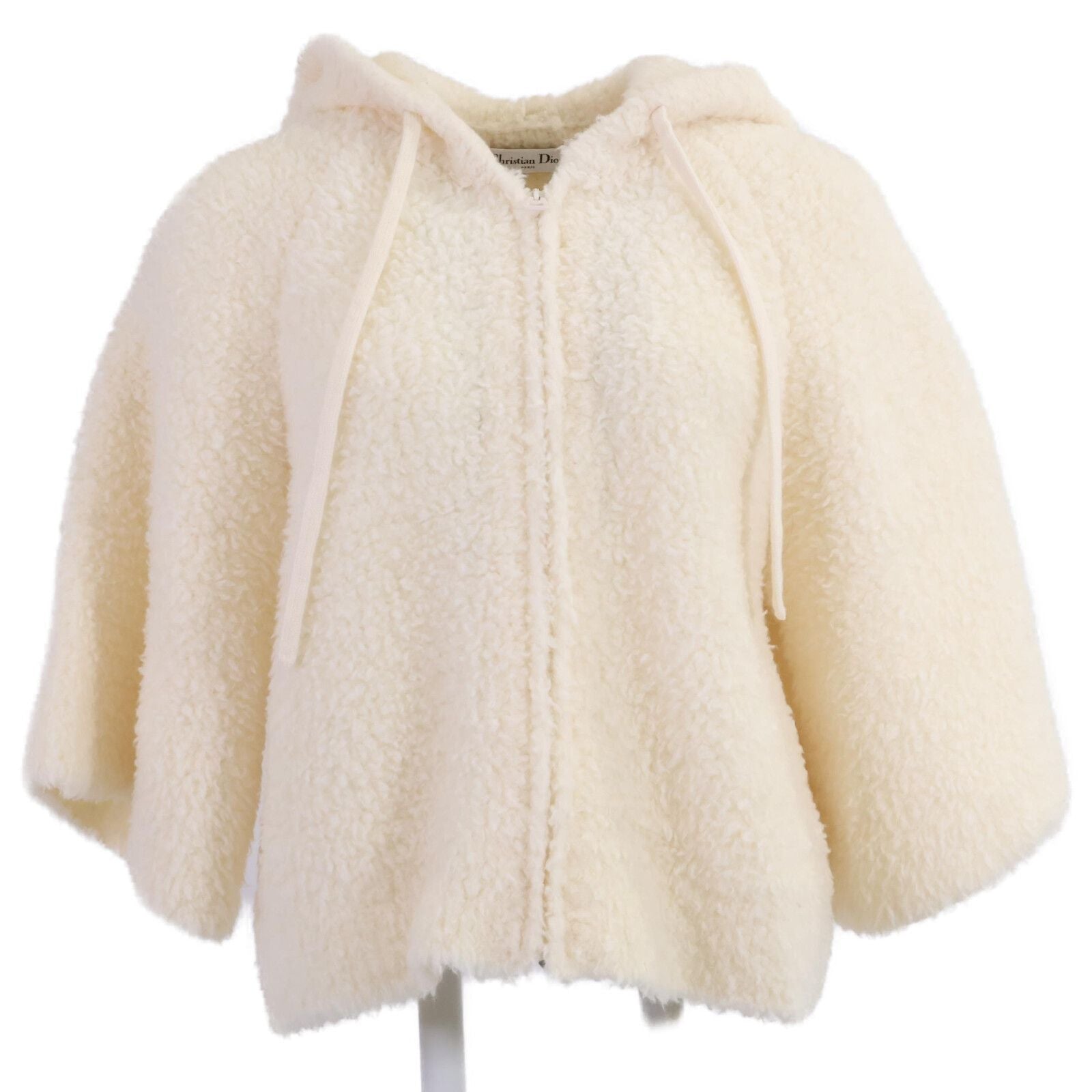 Dior Adior 8 Wool Zip Up Hoodie Boa Jacket 34