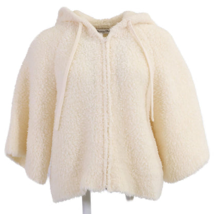 Dior Adior 8 Wool Zip Up Hoodie Boa Jacket 34