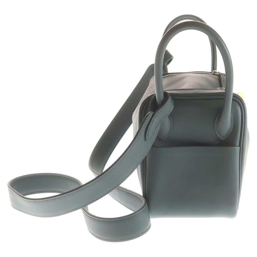 Hermes Lindy Mini Vert Mangrove Swift 2-Way Bag Electrum — view 3