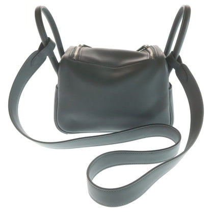 Hermes Lindy Mini Vert Mangrove Swift 2-Way Bag Electrum — view 2