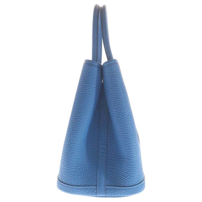 Hermes Garden Party TPM Blue Utourmer Negonda Handbag Silver — view 3