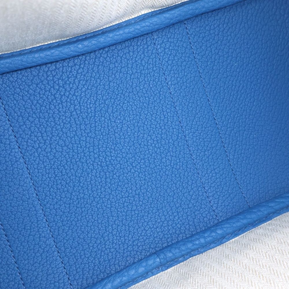 Hermes Garden Party TPM Blue Utourmer Negonda Handbag Silver — view 4