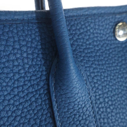 Hermes Garden Party TPM Blue Utourmer Negonda Handbag Silver — view 5