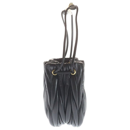 Miu Miu Matelasse Bucket Mini Bag Black Nappa Leather Gold — view 3