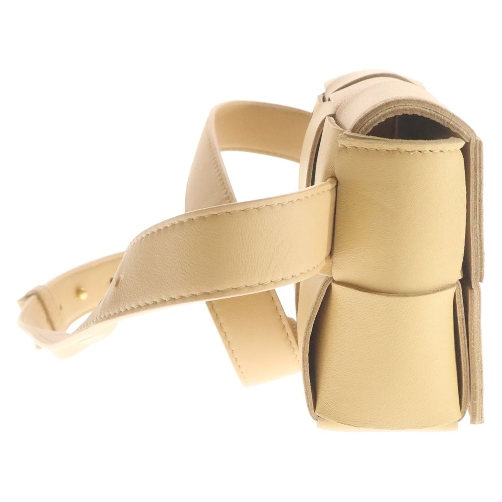Bottega Veneta Cassette Mini Shoulder Bag Beige Leather — view 3
