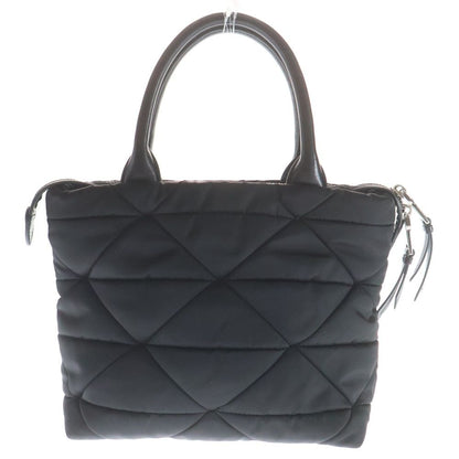 Prada Ri Nylon Midi Ampadet 2-Way Shoulder Bag Black Leather Silver — view 2
