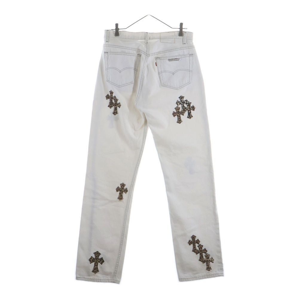 Chrome Hearts Vntg Jean Wht Red Tab Washed Pants with Cross Patch — view 2