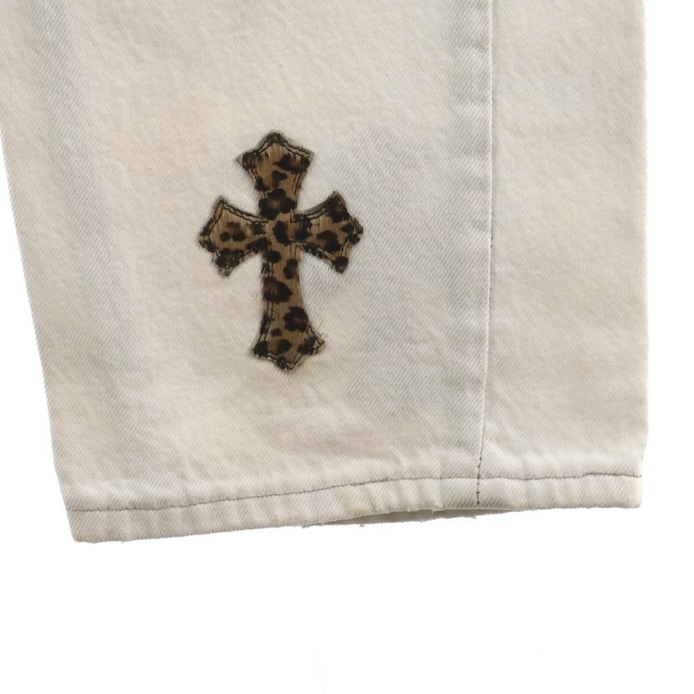Chrome Hearts Vntg Jean Wht Red Tab Washed Pants with Cross Patch — view 5