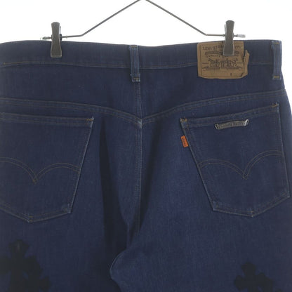 Chrome Hearts Levi's Vntg Blu Orng Tab 517 Washed Denim Pants with Cross Patch — view 4