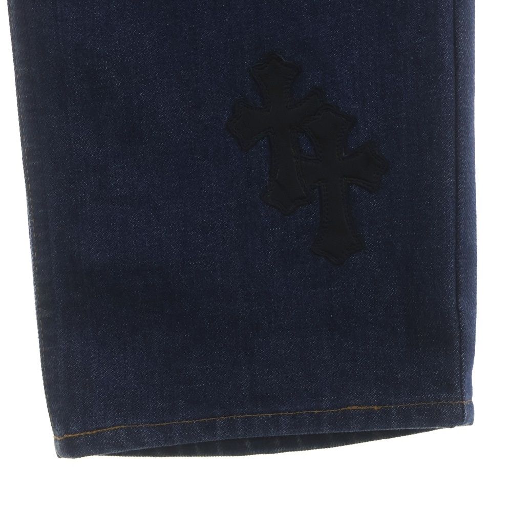 Chrome Hearts Levi's Vntg Blu Orng Tab 517 Washed Denim Pants with Cross Patch — view 5