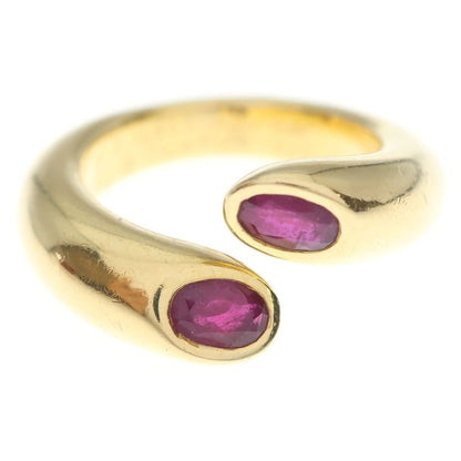 Cartier Ellipse Dotette Ring 18k Yellow Gold Ruby