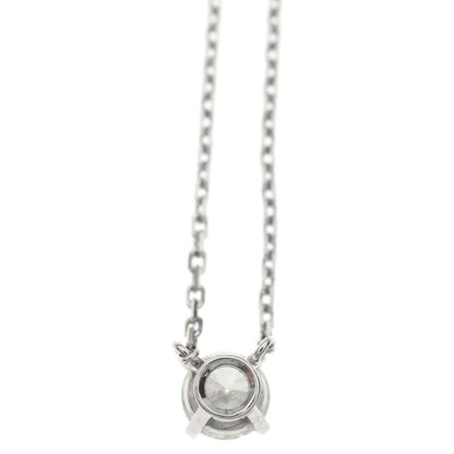 Cartier Solitaire Diamond Necklace Pendant Chain Silver — view 5