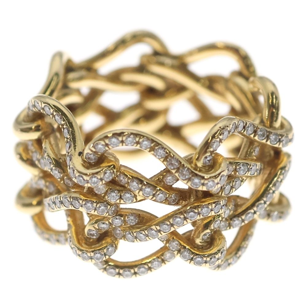 Cartier Infini de Maillon Ring Diamond 18k YG Yellow Gold