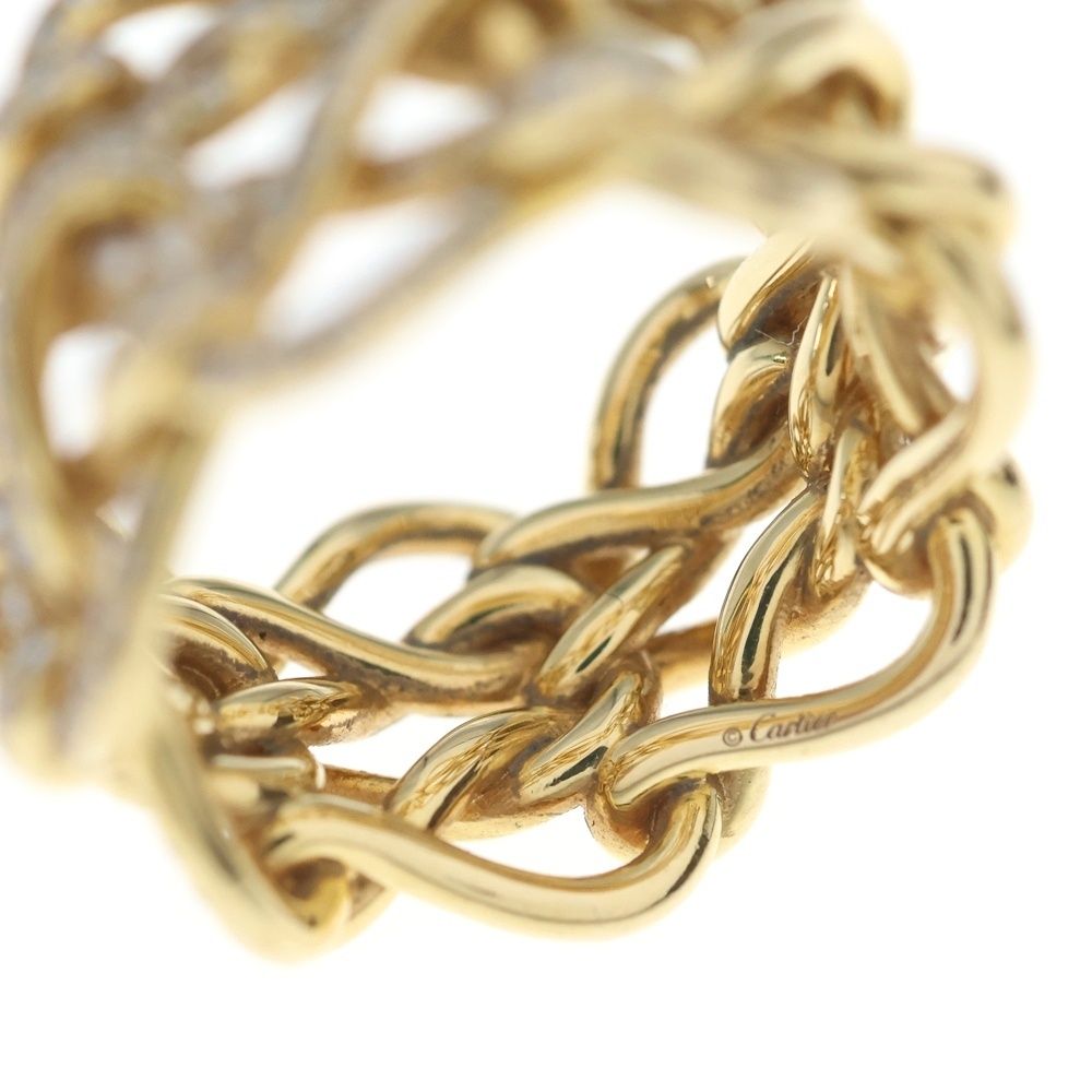 Cartier Infini de Maillon Ring Diamond 18k YG Yellow Gold