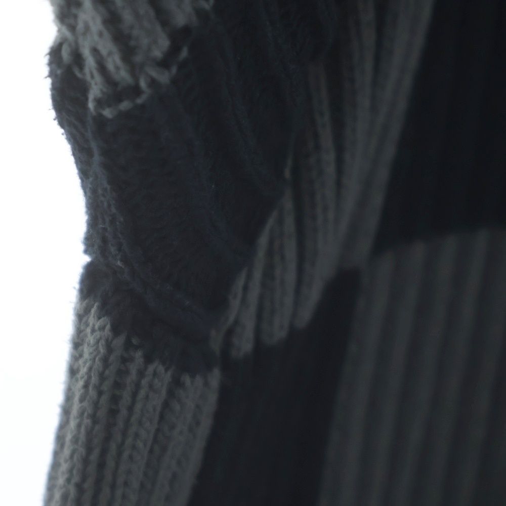Balenciaga Check Cotton Knit Sweater Black Gray — view 5