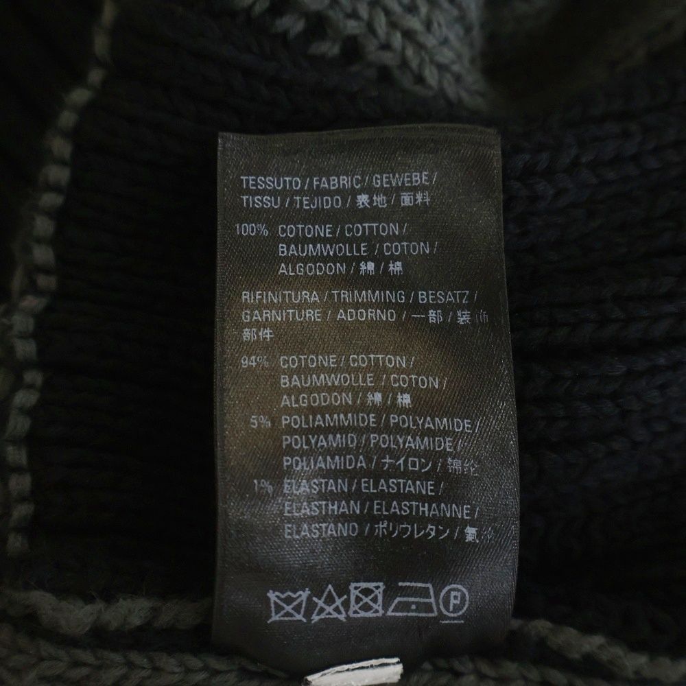 Balenciaga Check Cotton Knit Sweater Black Gray — view 7