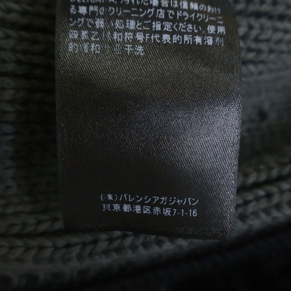 Balenciaga Check Cotton Knit Sweater Black Gray — view 8