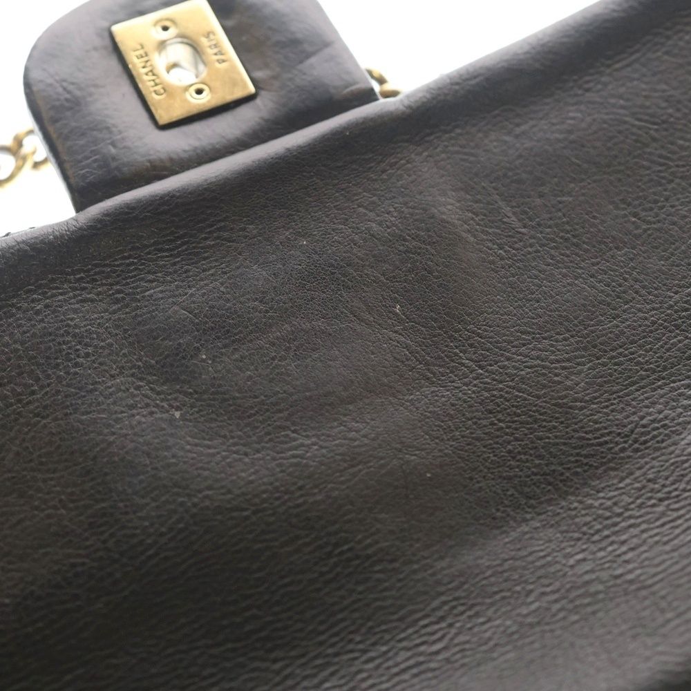 Chanel Quilted Shoulder Bag Black Lambskin Bag Gold Slide Adjuster Star — view 6