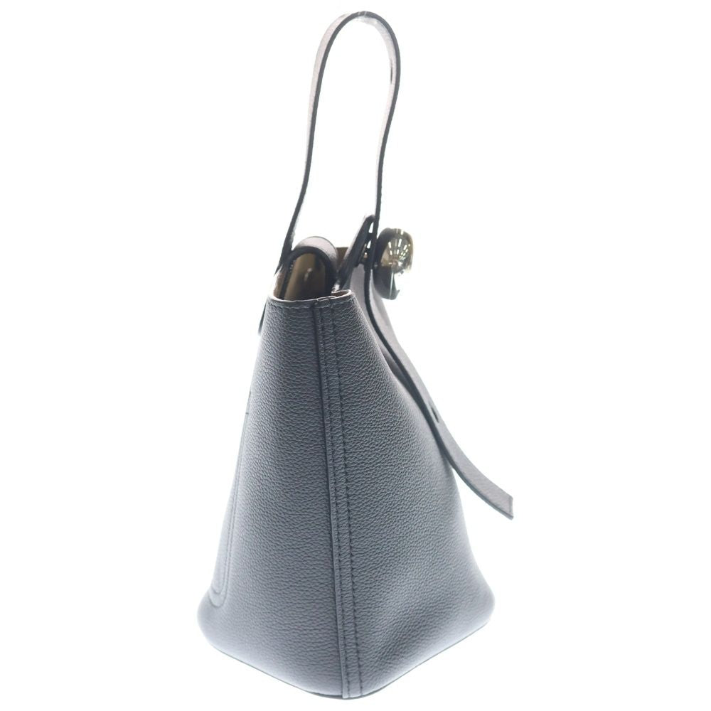 Loewe Pebble Shoulder Bag Black Leather Silver — view 3