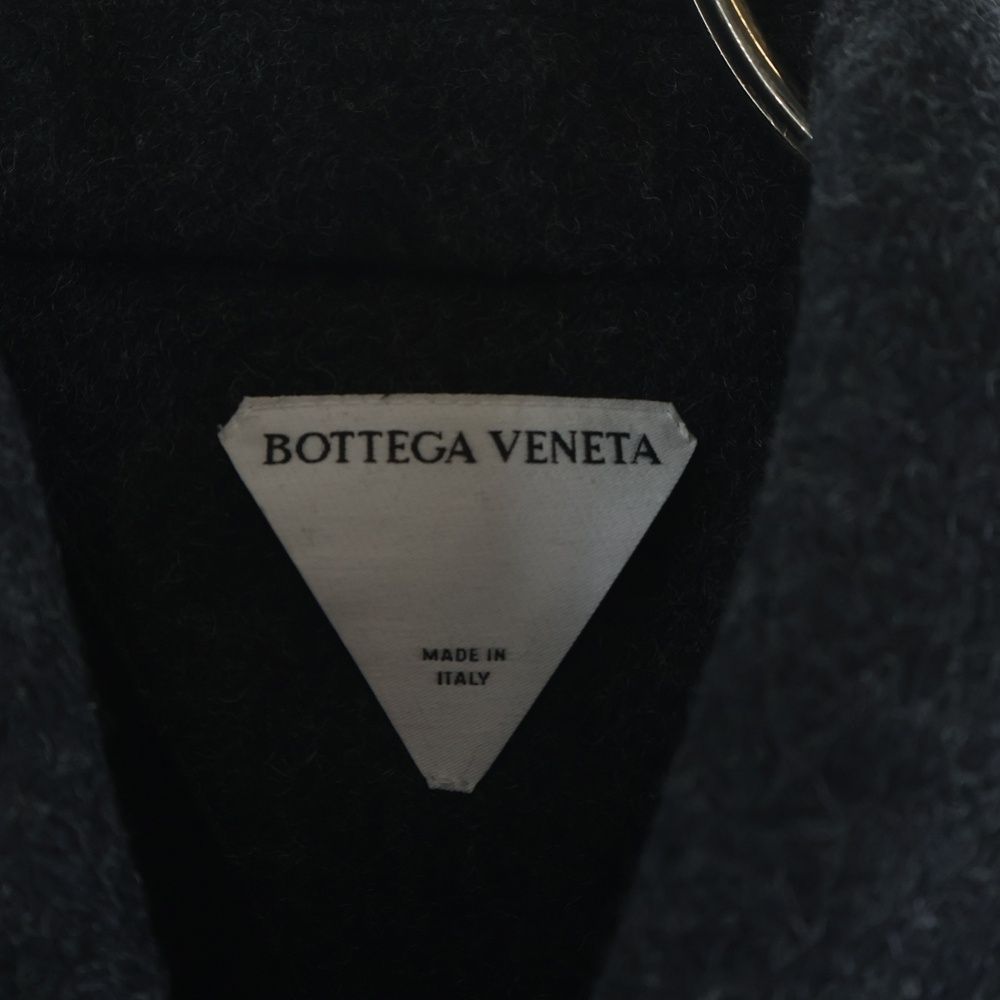 Bottega Veneta Wool Front Multi Pocket Stainless Steel Coat Jacket Dark Gray — view 6