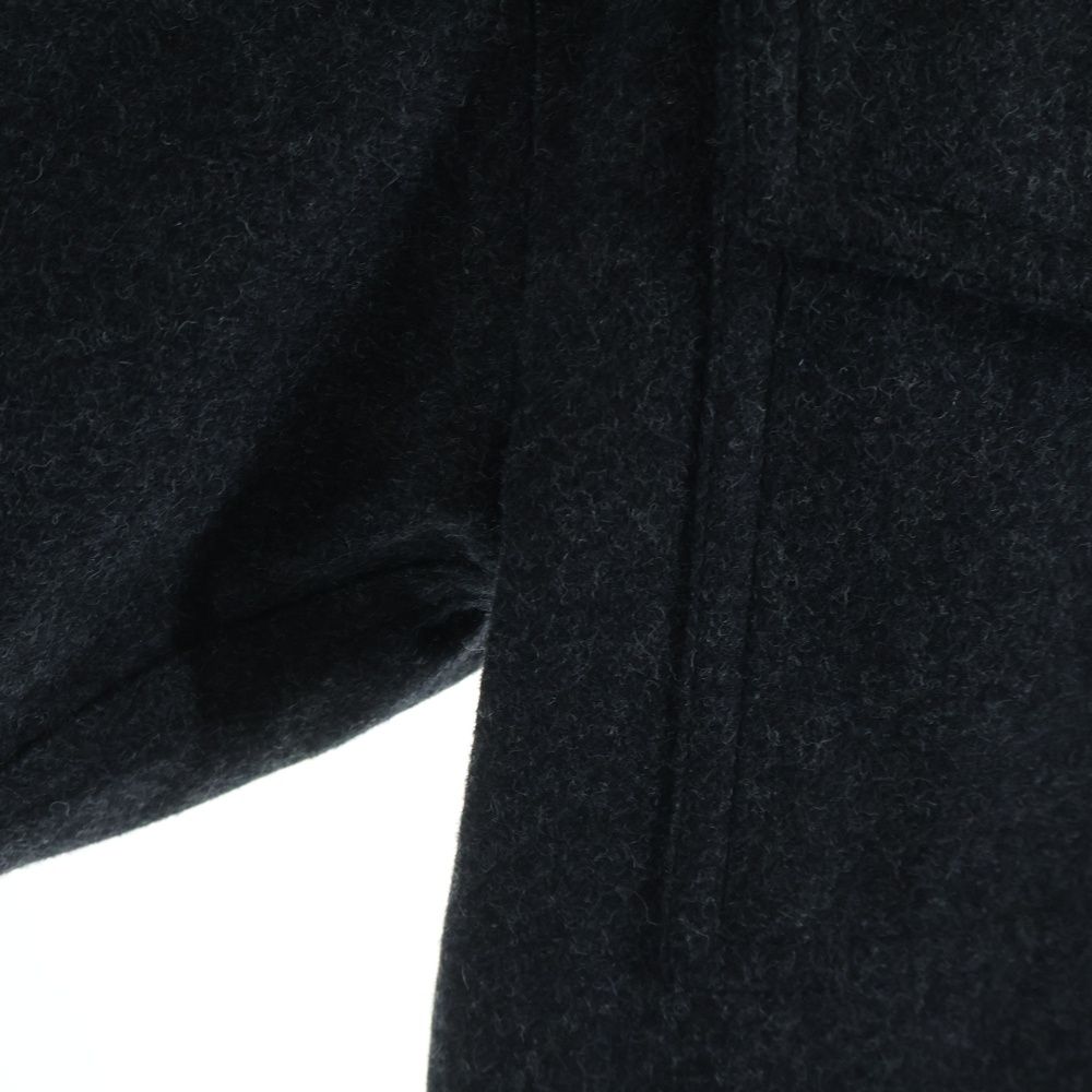 Bottega Veneta Wool Front Multi Pocket Stainless Steel Coat Jacket Dark Gray — view 4
