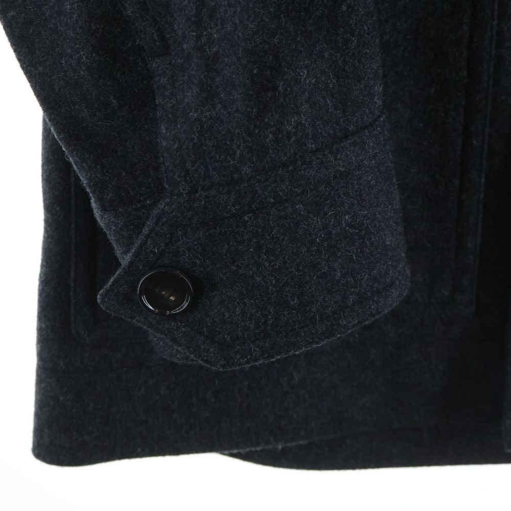 Bottega Veneta Wool Front Multi Pocket Stainless Steel Coat Jacket Dark Gray — view 3