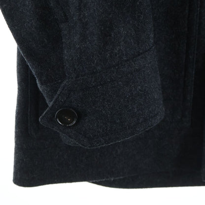 Bottega Veneta Wool Front Multi Pocket Stainless Steel Coat Jacket Dark Gray — view 3