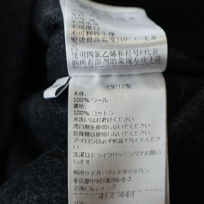 Bottega Veneta Wool Front Multi Pocket Stainless Steel Coat Jacket Dark Gray — view 7