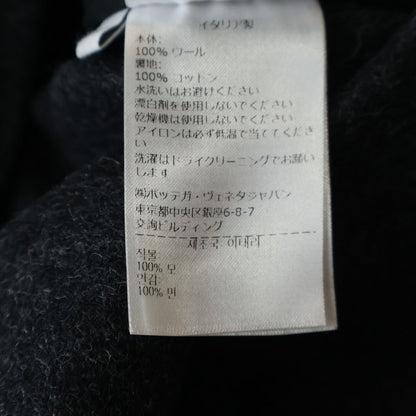 Bottega Veneta Wool Front Multi Pocket Stainless Steel Coat Jacket Dark Gray — view 8