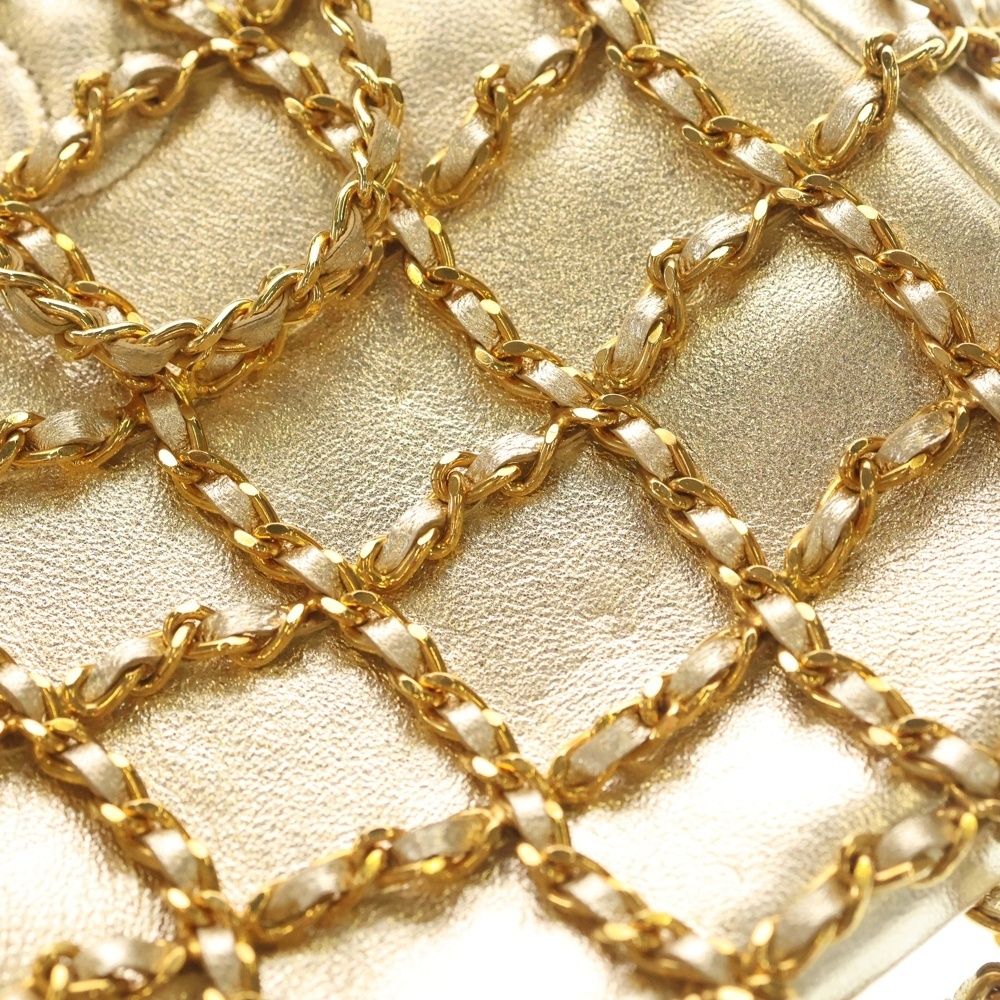 Chanel CC Logo Chain Mini Bag Lambskin Gold — view 5