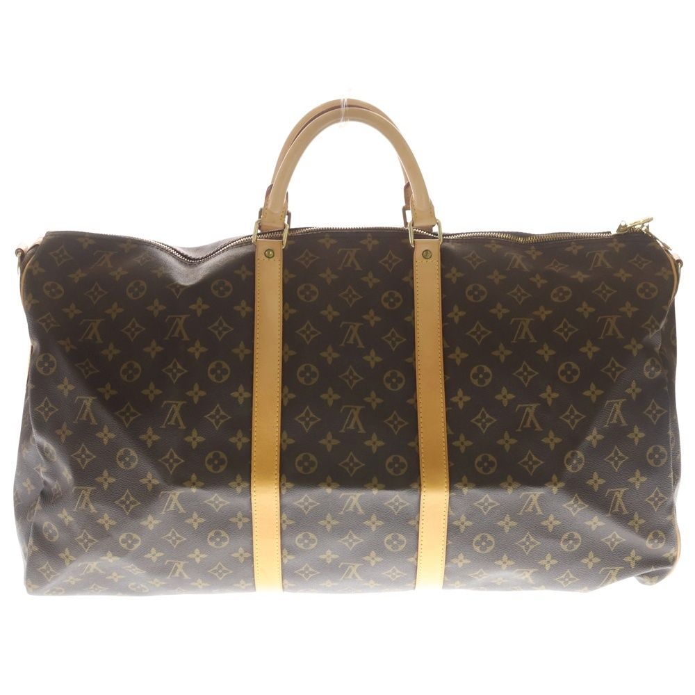 Louis Vuitton Keepall Bandouliere 60 Monogram Leather Shoulder Boston Bag Gold — view 2