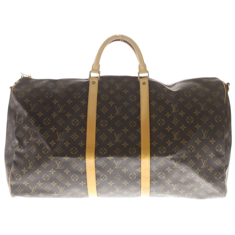 Louis Vuitton Keepall Bandouliere 60 Monogram Leather Shoulder Boston Bag Gold