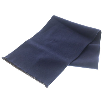 Gucci GG Pattern Reversible Wool Scarf Navy Brown