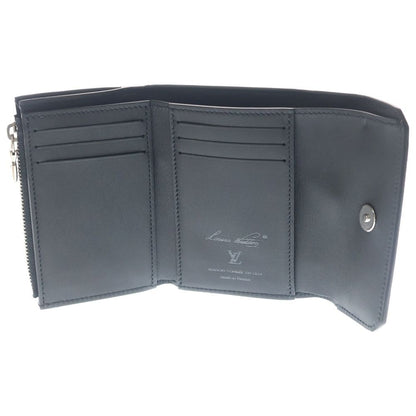 Louis Vuitton Georges Wallet Millesime Leather Compact Trifold Silver Black — view 4