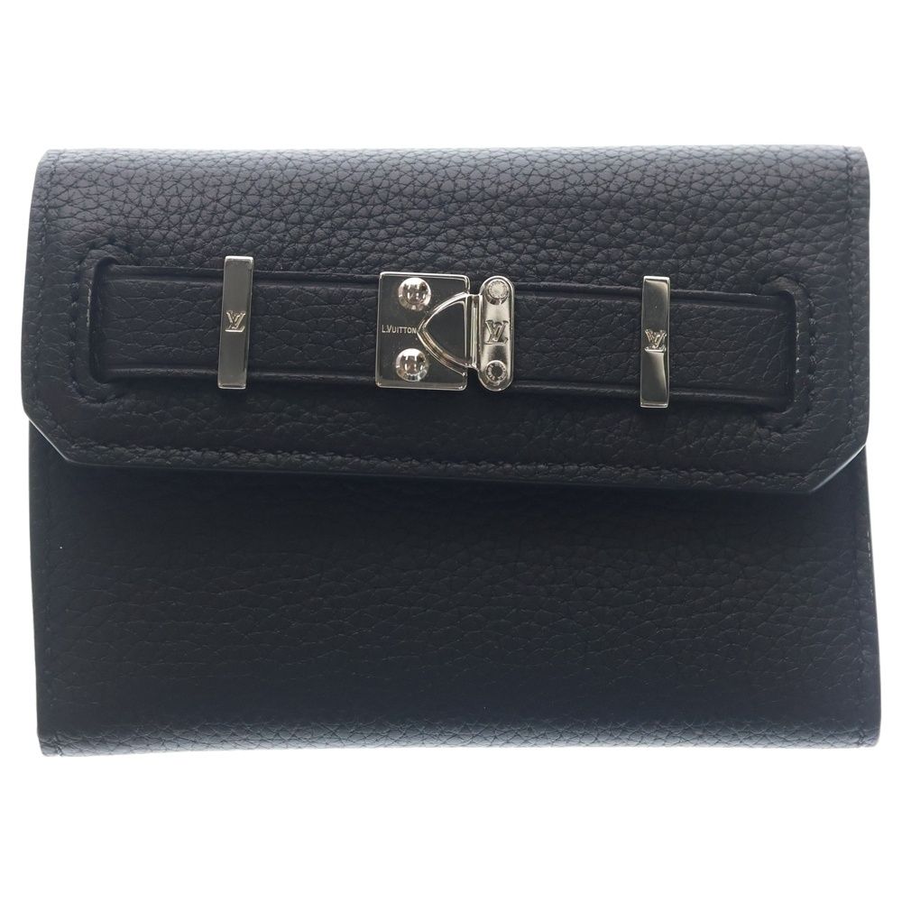 Louis Vuitton Georges Wallet Millesime Leather Compact Trifold Silver Black
