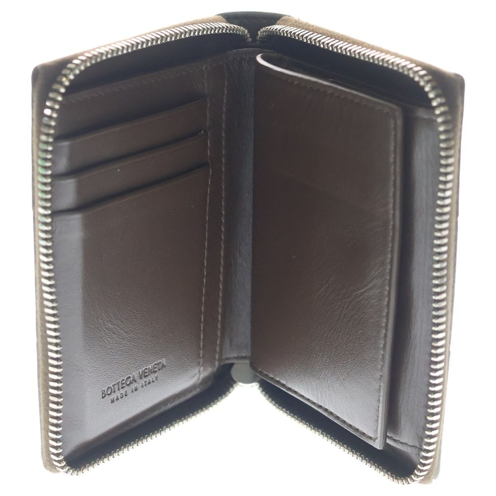 Bottega Veneta Cassette Zip Around Leather Maxi Intrecciato Compact Wallet — view 4