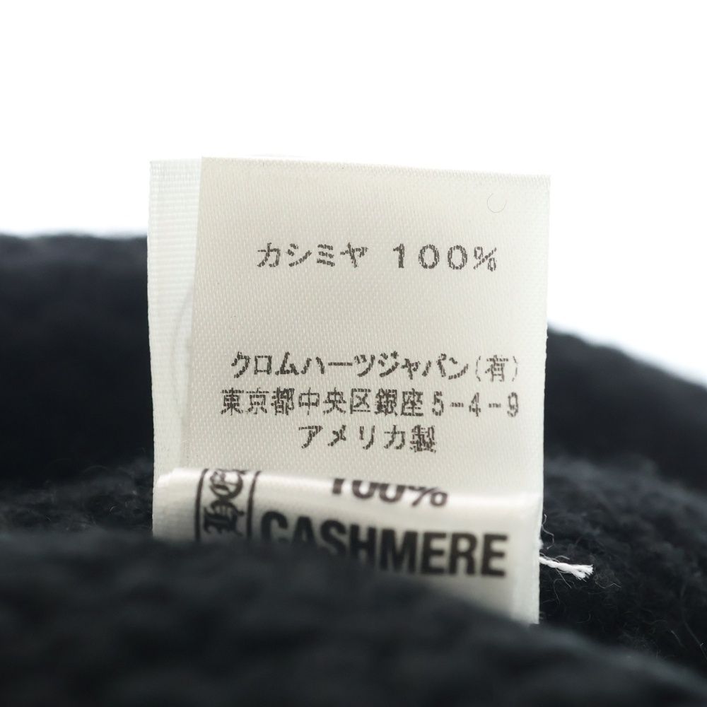 Chrome Hearts Beanie Cash Cross Patch Cashmere Knit Cap Hat Black — view 8