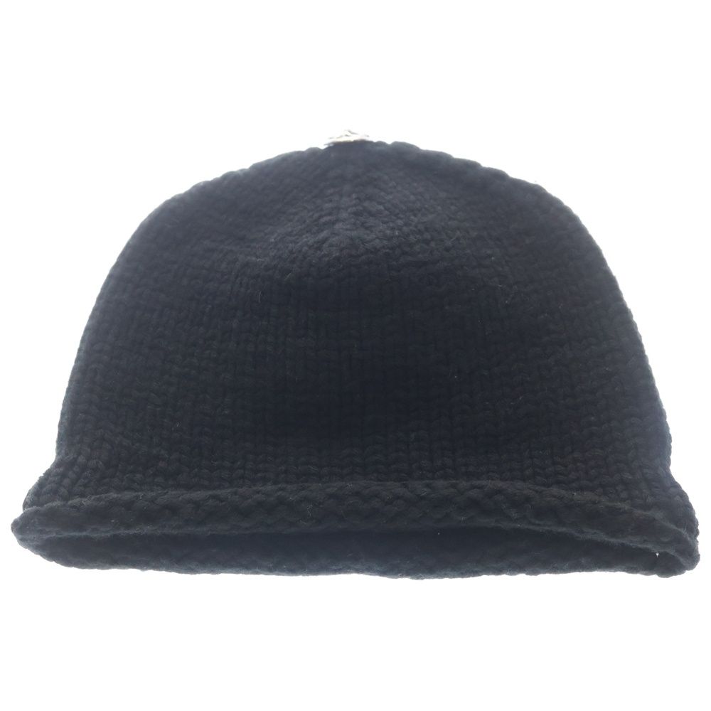 Chrome Hearts Beanie Cash Cross Patch Cashmere Knit Cap Hat Black — view 2