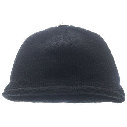 Chrome Hearts Beanie Cash Cross Patch Cashmere Knit Cap Hat Black — view 2