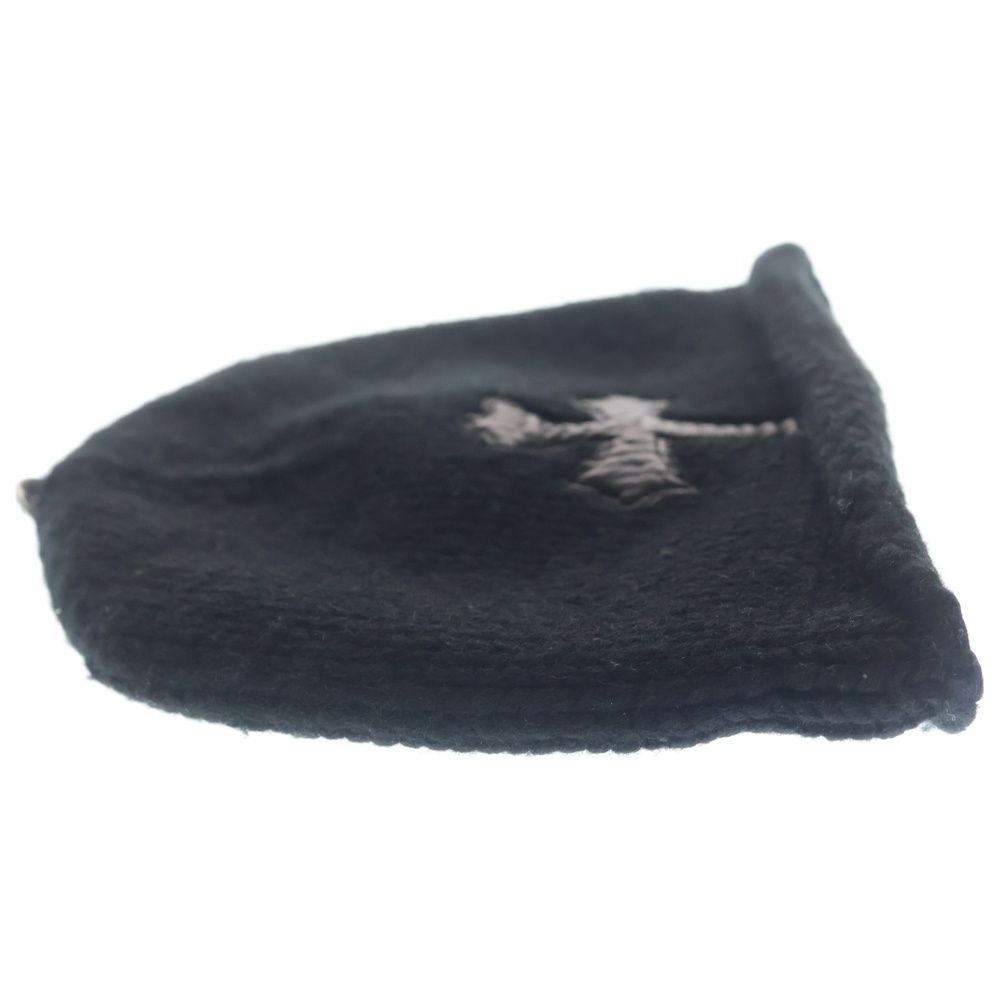 Chrome Hearts Beanie Cash Cross Patch Cashmere Knit Cap Hat Black — view 4