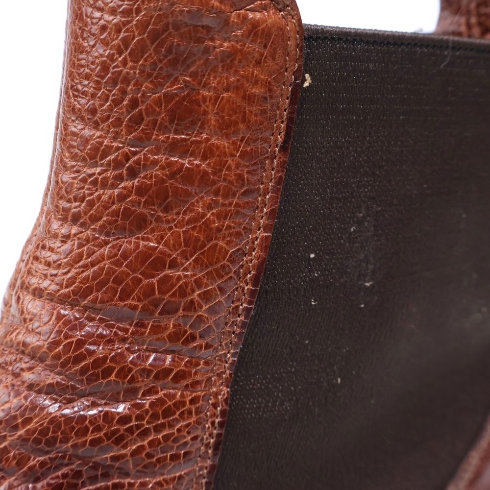 Dolce & Gabbana Austral Leg Leather Side Gore Boots Shoes Brown — view 6