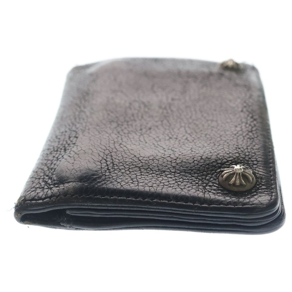 Chrome Hearts Cross Ball Button Leather Wallet Black — view 3